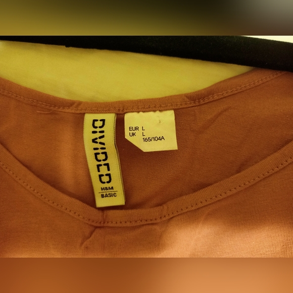 H&M Jersey cotton sleeveless Dusky Rose/brown color dress, Divided, size L - Picture 4 of 4